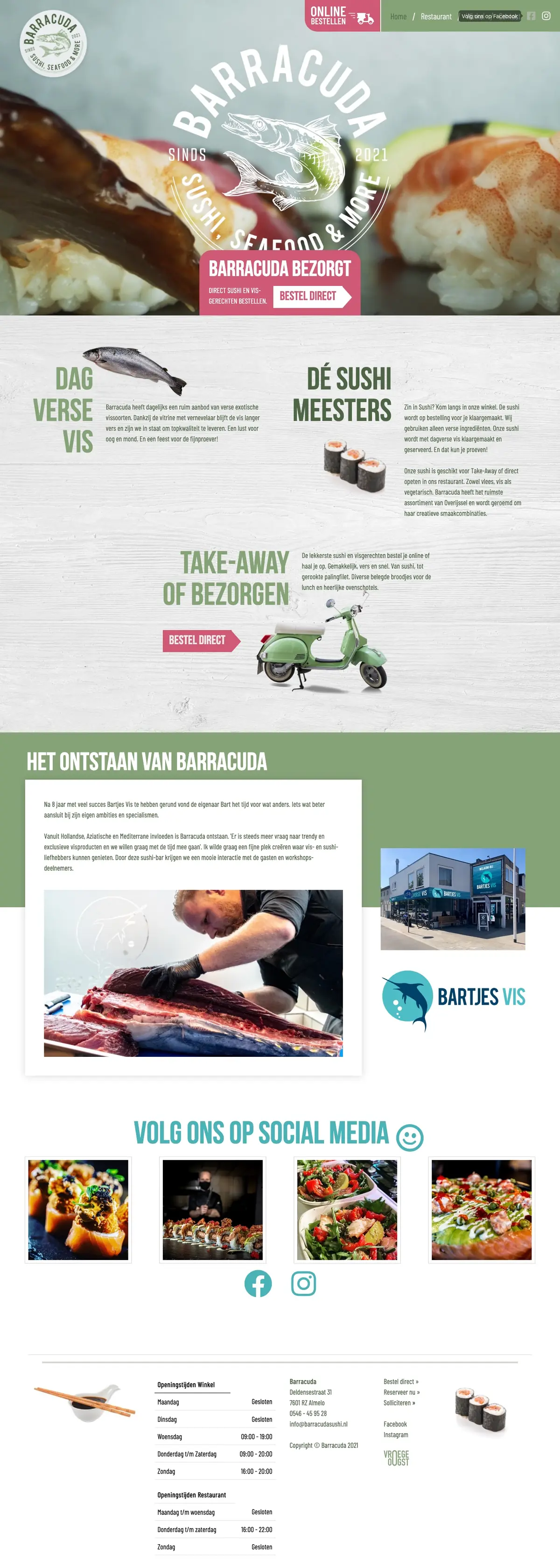 Homepage van barracudasushi.nl